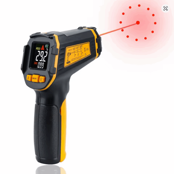 Digital Infrared Thermometer Non-Contact IR Laser Temp Gun LCD Hygrometer Alarm
