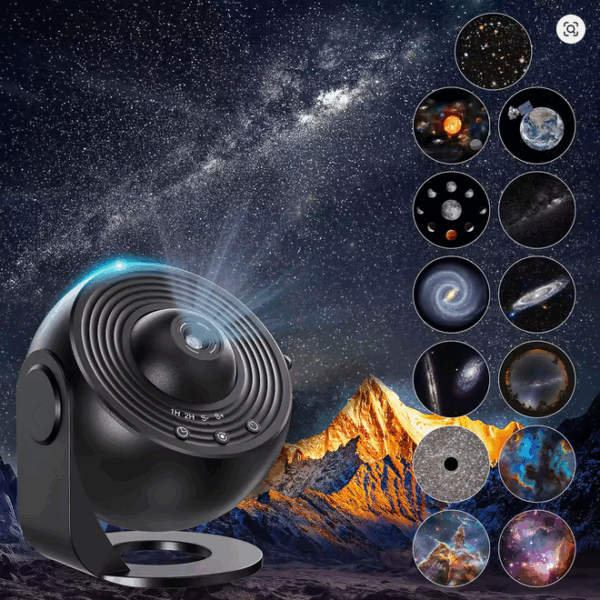Galaxy Star Projector with Realistic Planetarium Night Light – Solar System & Constellation Display for Kids' Bedrooms