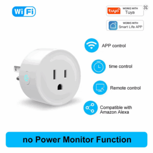 Tuya 16A Smart Plug – Zigbee & WiFi Outlet with Power Monitoring, Alexa & Google Home Compatible