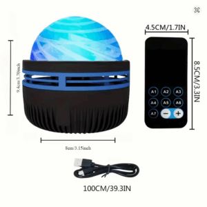Aurora Borealis LED Projector Night Light – 7 Color Modes & Remote Control for Starry Sky Ambience