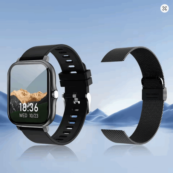 Smart Watch with Bluetooth Calling – Fitness Tracker with Sport Modes, Call Reminders & Health Monitoring (Black)