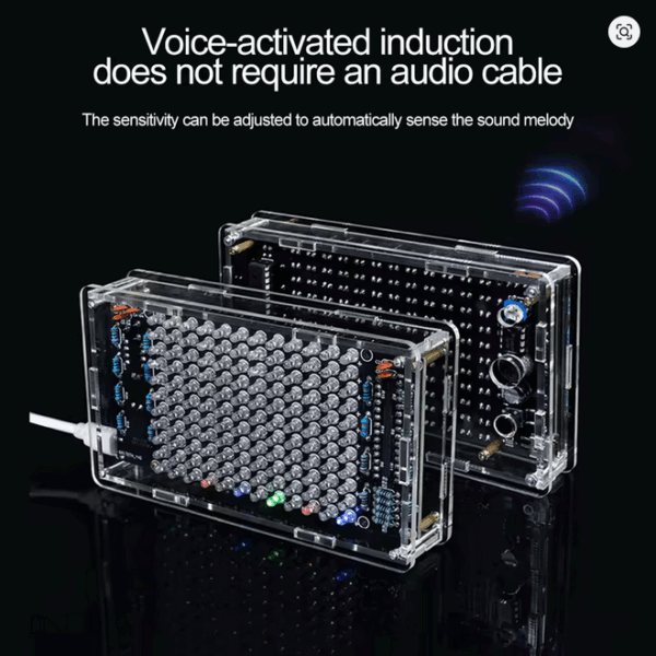 DIY USB Spectrum Display Kit – Sound-Activated LED Visualizer for Speakers & Home Audio (Soldering Project)