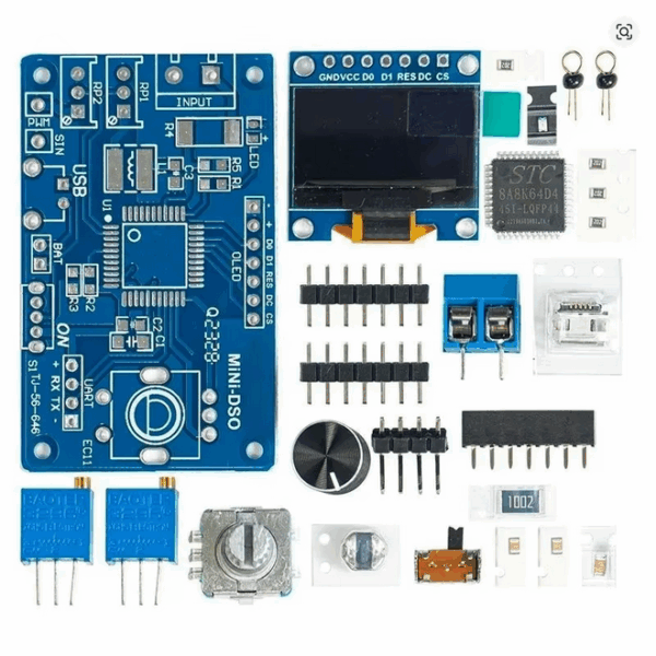 DIY Mini Digital Oscilloscope Kit – STC8K8A Microcontroller Soldering Practice with Loose Parts for Electronics Learning - Image 2
