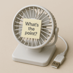 USB Desk Fan With Existential Dread