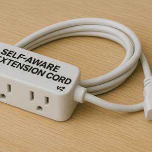 Self-Aware Extension Cord v2 lying flat against a neutral background
