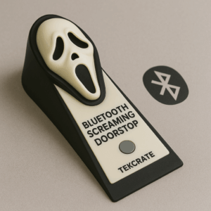 Bluetooth Screaming Doorstop device shown against a neutral background